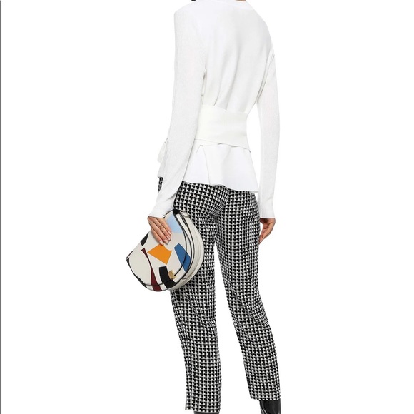 NWT DIANE VON FURSTENBERG MERINO WOOL Tie Sweater - Picture 7 of 7